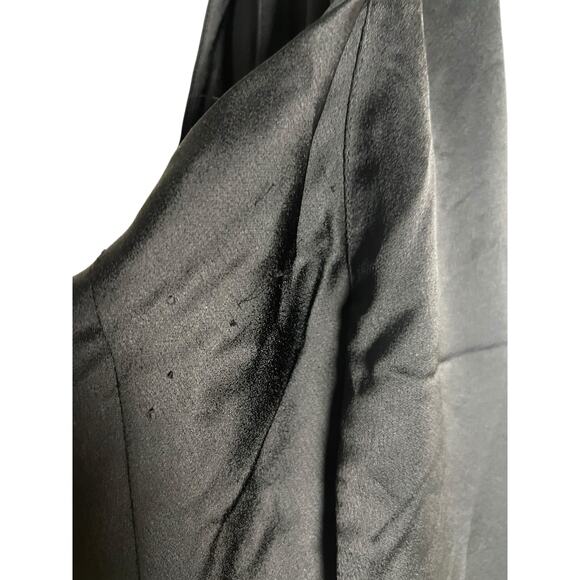 Arias New York Black Asymmetrical Halter Tie Neck Sleeveless Cocktail Dress Sz 4 - Picture 14 of 16